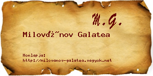 Milovánov Galatea névjegykártya